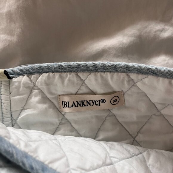 Blank NYC Quilted wrap Mini skirt Blue Size 30 - Picture 4 of 6